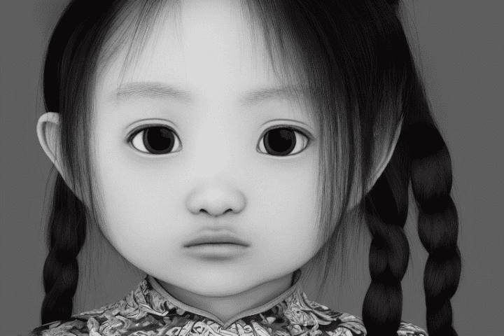 AI 画的小姑娘